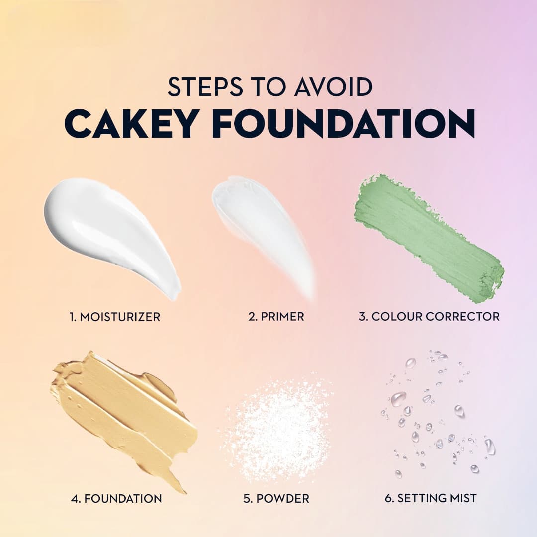 steps to avoid cakey foundation