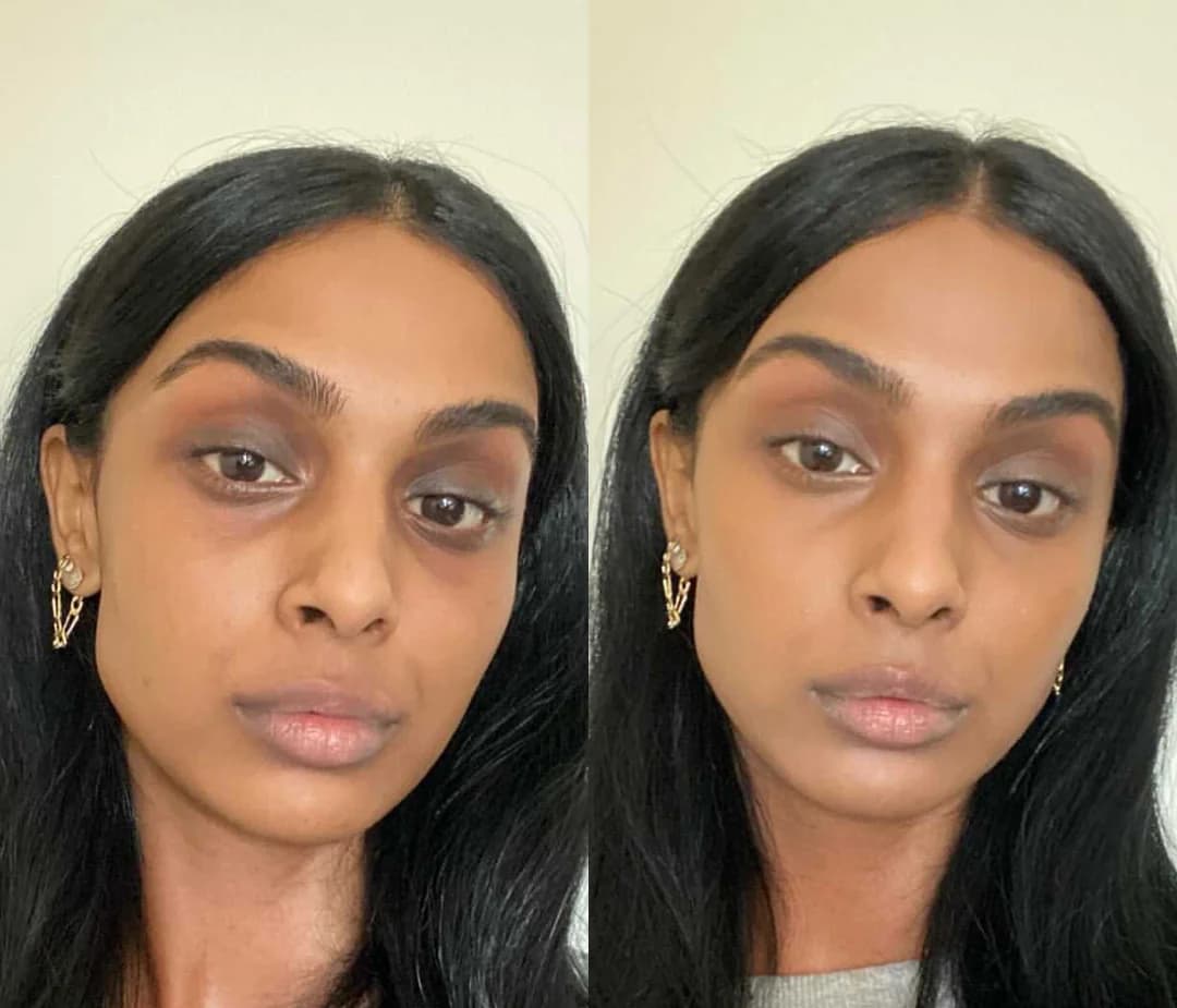 hydrating bb cream before and after